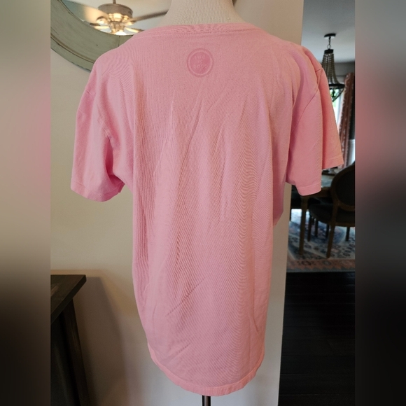 Life Is Good Women’s Size Large V-neck Pink Crusher Tee Wine I Go Both Ways - Picture 4 of 9